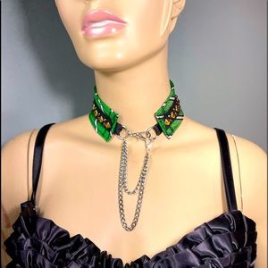 One of a kind, handmade, Upcycle’d silk men’s tie, unisexy choker.